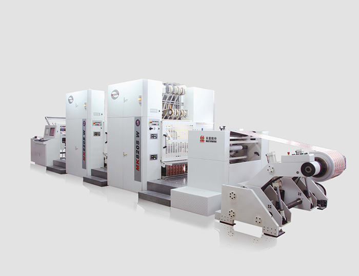 MK 2820SW圓壓圓卷筒紙機組式燙金機
技術描述：高速圓壓圓燙印技術
燙金方式采用圓壓圓連續(xù)運行的方式，沒有停歇時間，效率達到最大化。